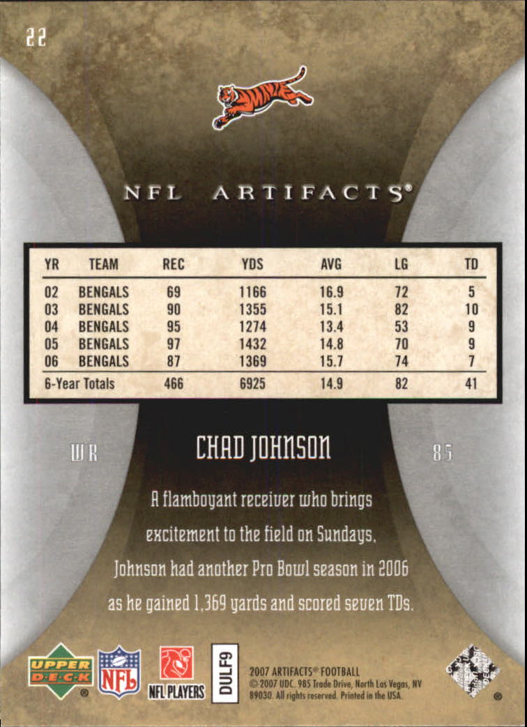 2007 Artifacts (Upper Deck) Football "Main Set" Cards #1 to #200 - Bild 45 von 319