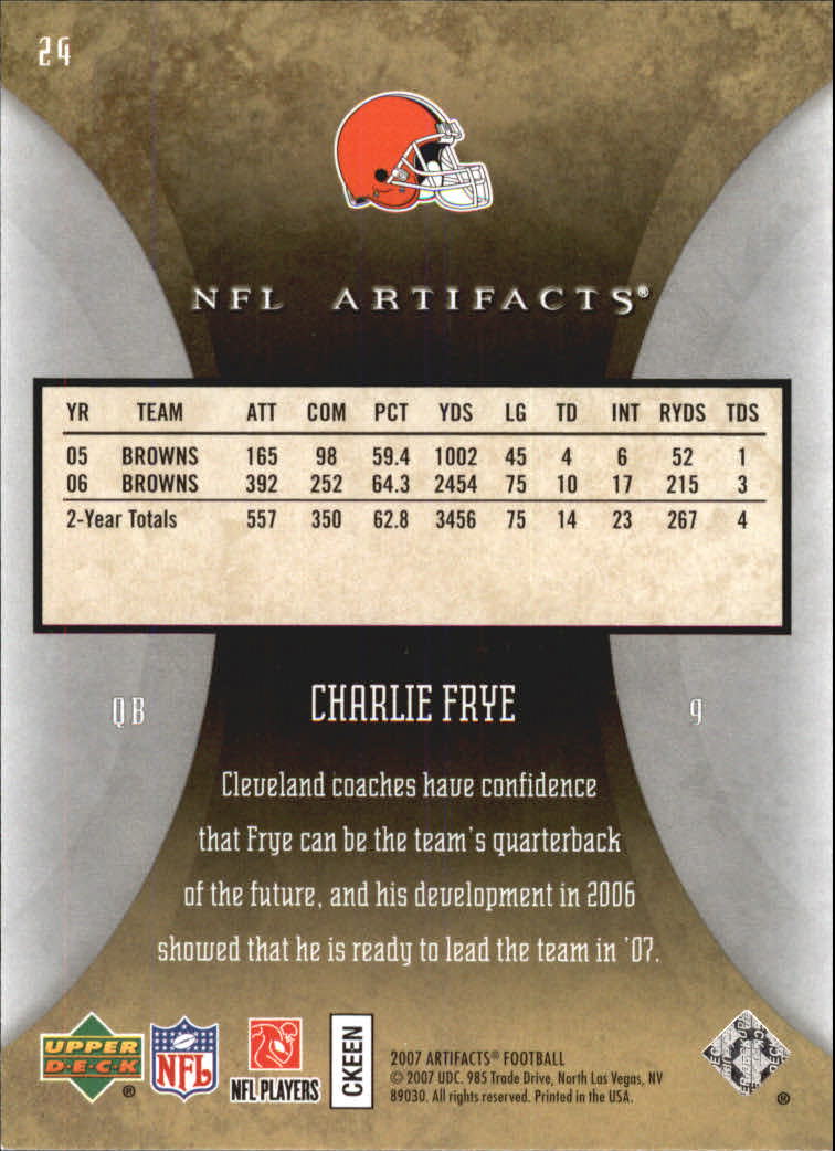 2007 Artifacts (Upper Deck) Football "Main Set" Cards #1 to #200 - Bild 49 von 319