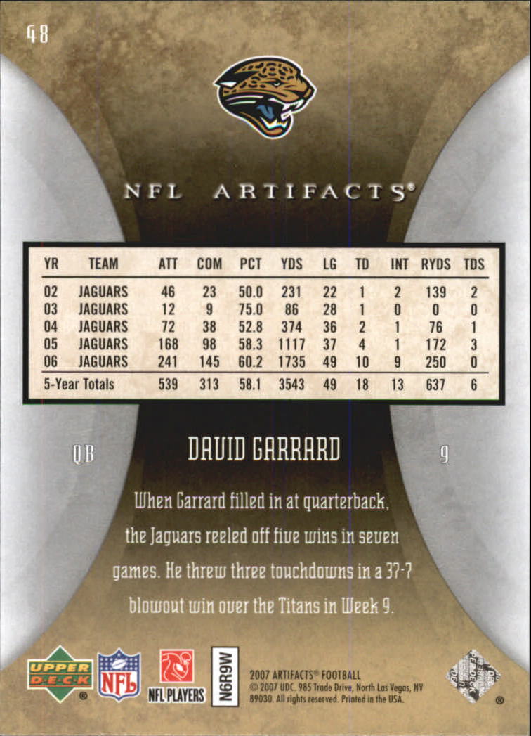 2007 Artifacts (Upper Deck) Football "Main Set" Cards #1 to #200 - Bild 97 von 319