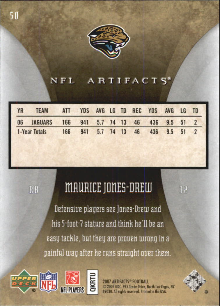 2007 Artifacts (Upper Deck) Football "Main Set" Cards #1 to #200 - Bild 101 von 319