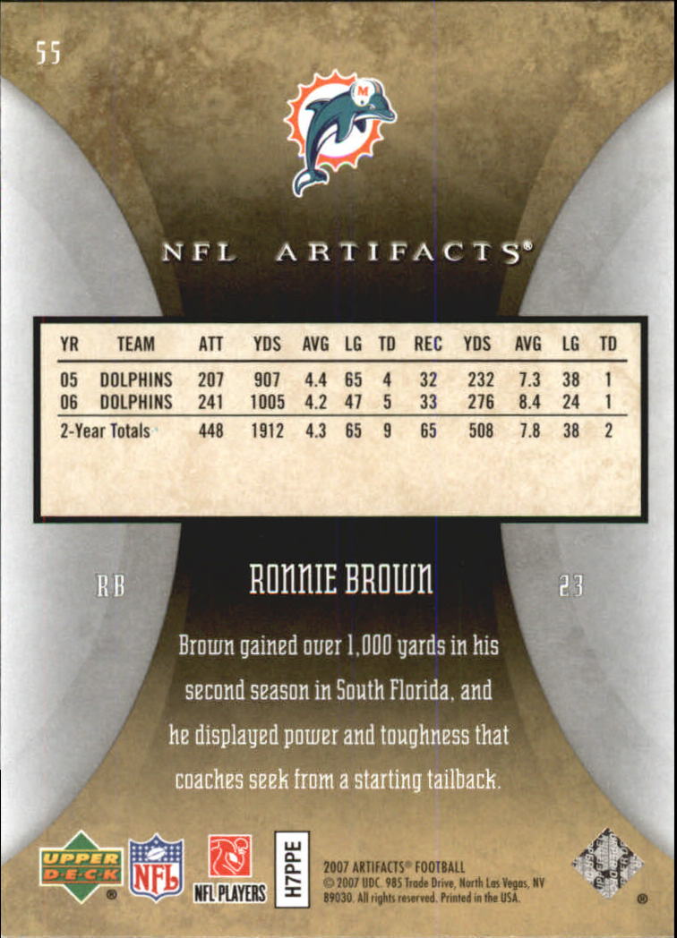 2007 Artifacts (Upper Deck) Football "Main Set" Cards #1 to #200 - Bild 111 von 319