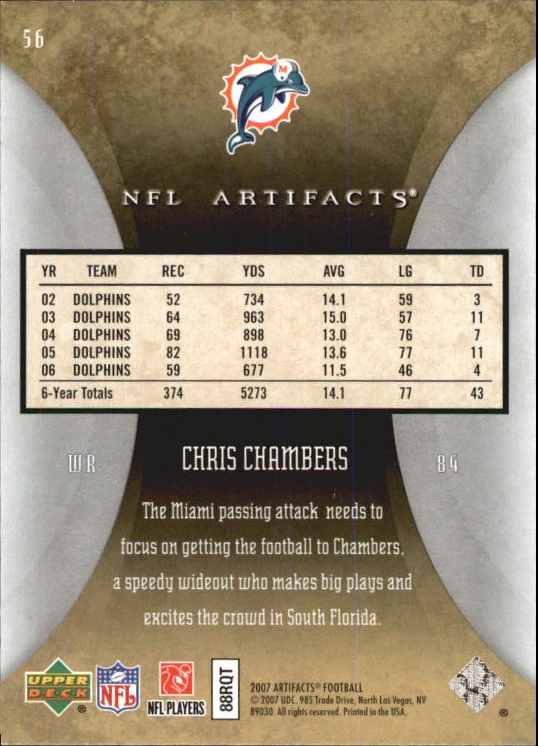 2007 Artifacts (Upper Deck) Football "Main Set" Cards #1 to #200 - Bild 113 von 319