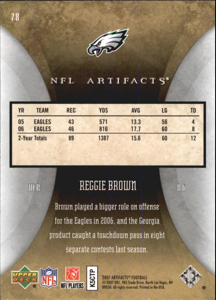 2007 Artifacts (Upper Deck) Football "Main Set" Cards #1 to #200 - Bild 157 von 319