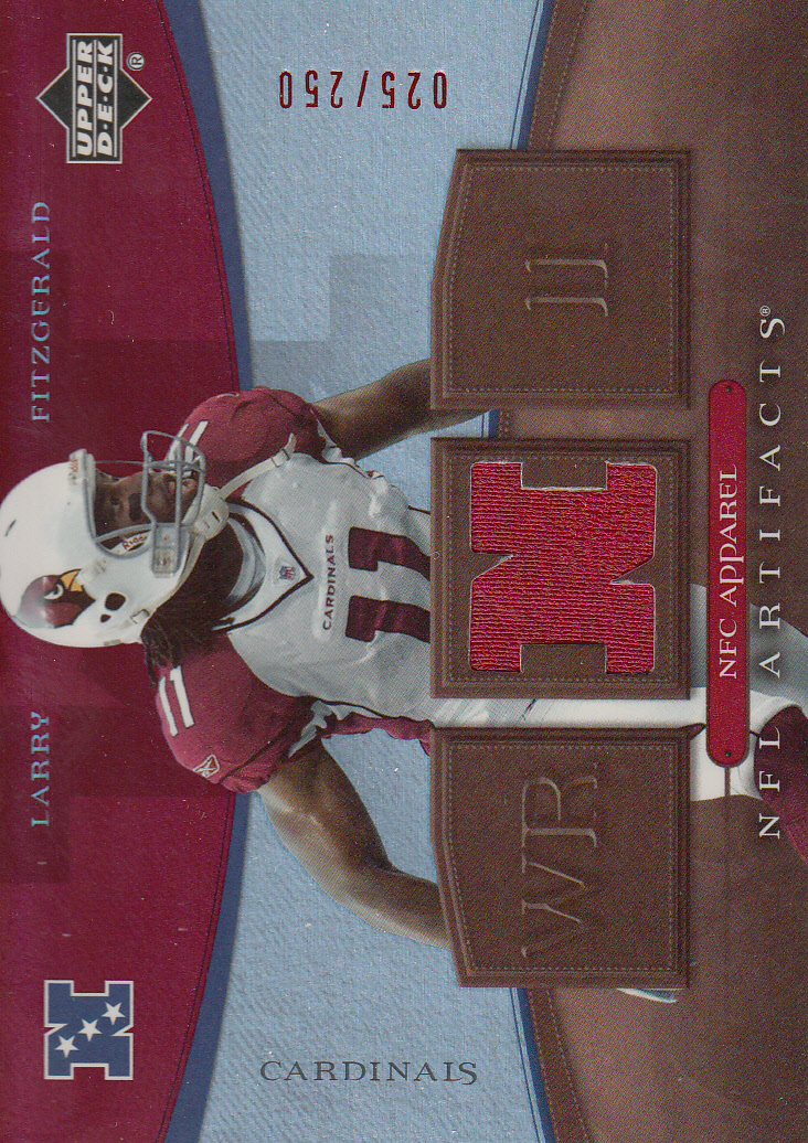 2007 Artifacts AFC/NFC Apparel Red #LF Larry Fitzgerald