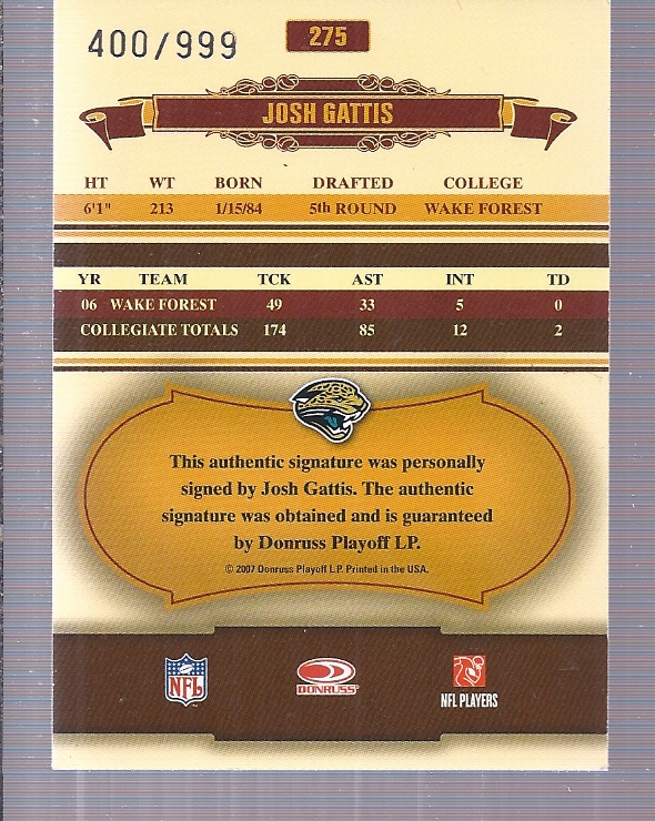 B3827- 2007 Donruss Classics FB #s 1-100 +Inserts -You Pick- 15+ FREE US SHIP - Picture 238 of 279