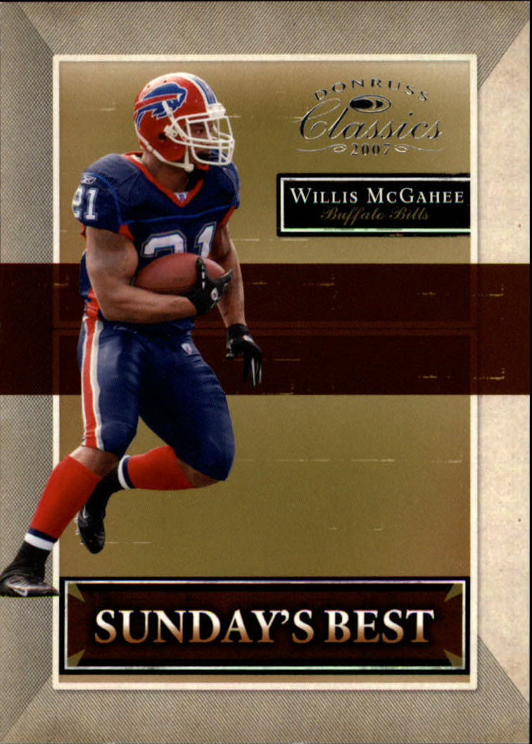 2007 Donruss Classics Sunday's Best Silver #37 Willis McGahee