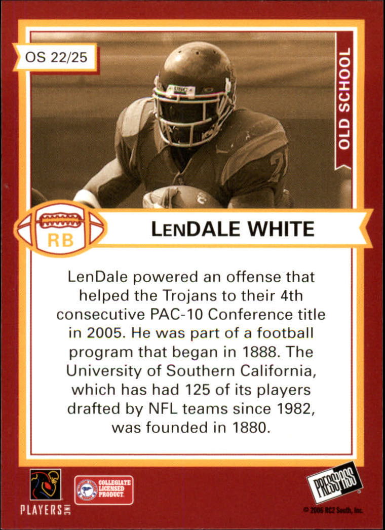 2006 Press Pass SE Old School Collectors Series #OS22 LenDale White back image