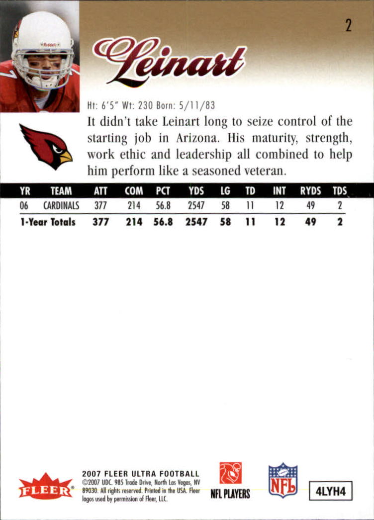 2007 Ultra (fleer) Football "Gold" Parallel Cards - Picture 3 of 19