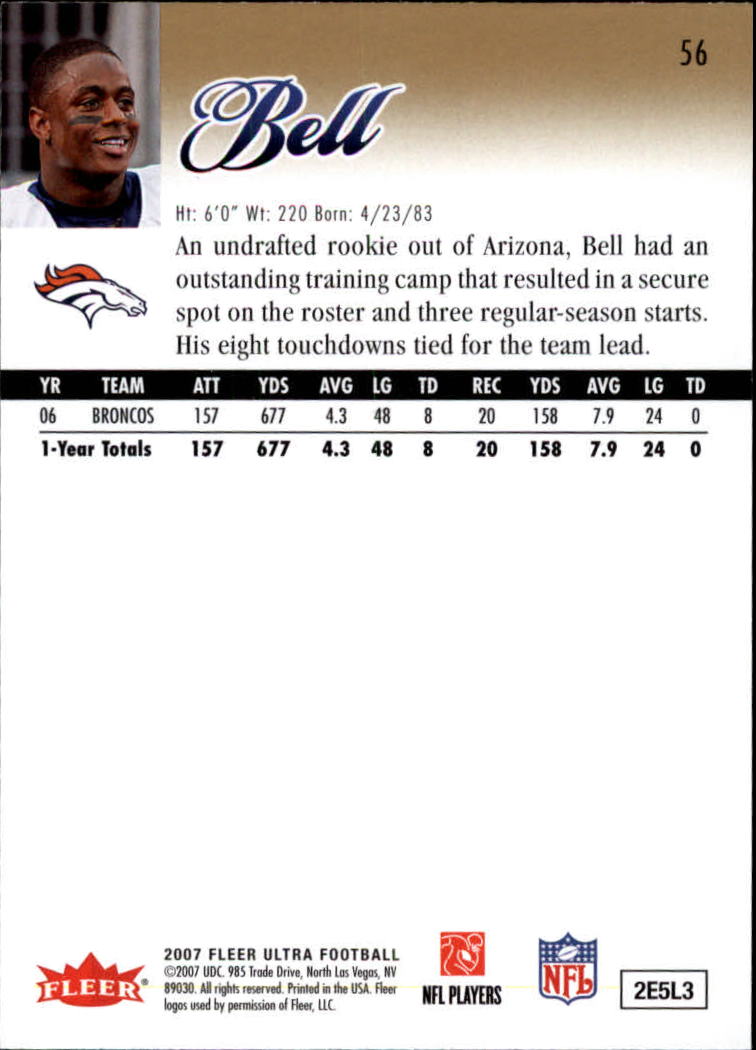 2007 Ultra (fleer) Football "Gold" Parallel Cards - Picture 7 of 19