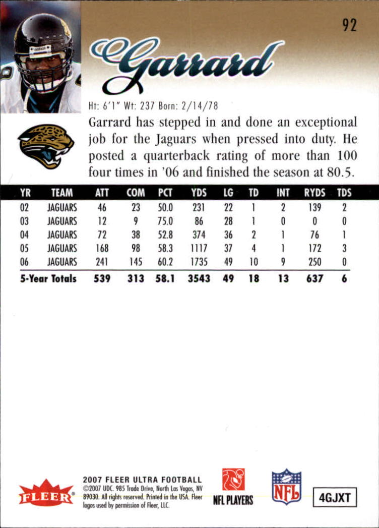 2007 Ultra (fleer) Football "Gold" Parallel Cards - Picture 9 of 19