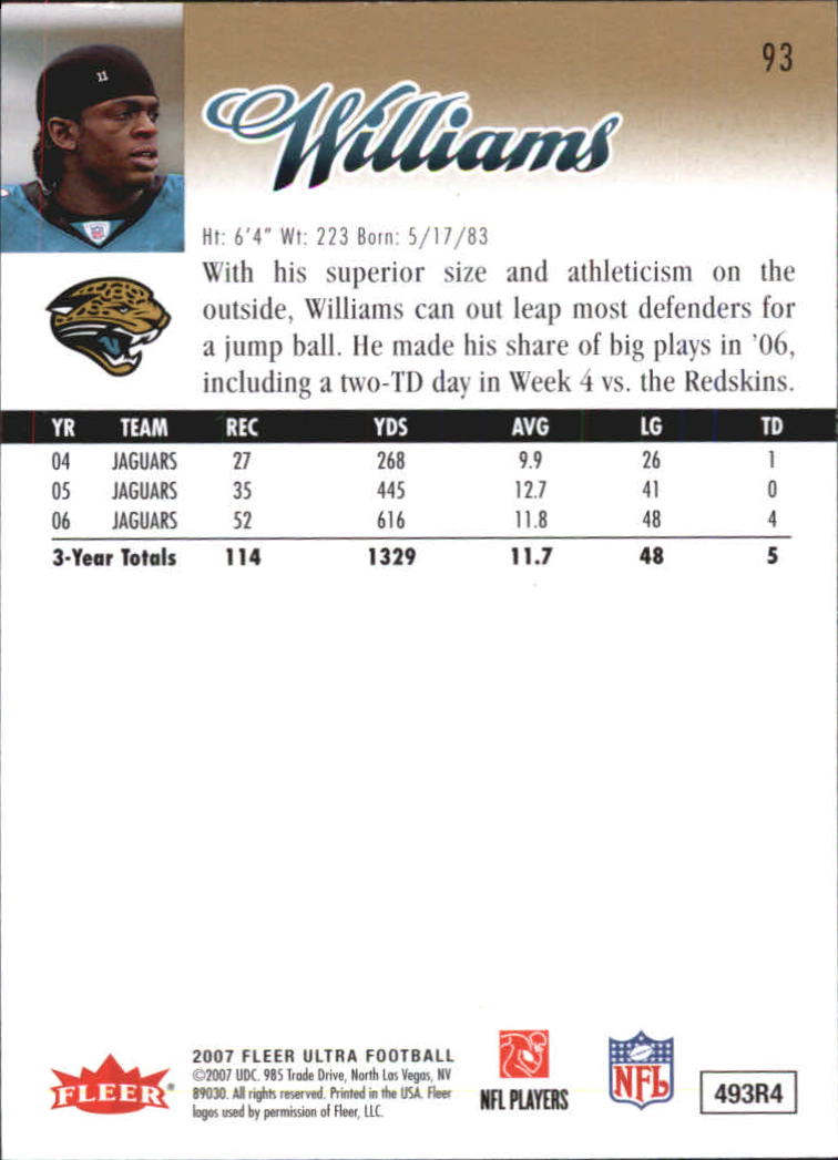 2007 Ultra (fleer) Football "Gold" Parallel Cards - Picture 11 of 19