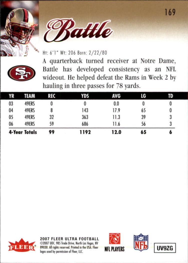 2007 Ultra (fleer) Football "Gold" Parallel Cards - Picture 17 of 19