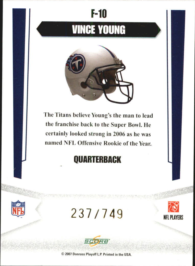 2007 Select Franchise #10 Vince Young back image