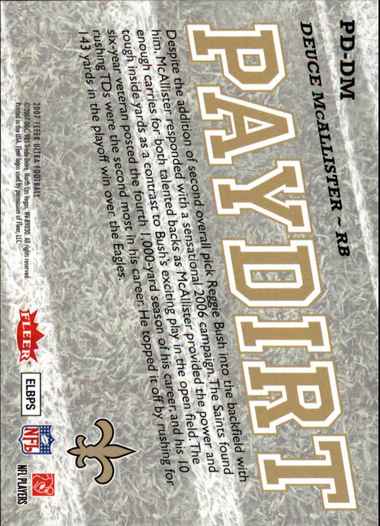 2007 Ultra (Fleer) Football "Insert and Jersey" Cards - Picture 33 of 50