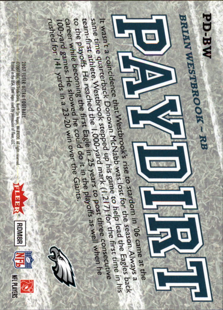 2007 Ultra (Fleer) Football "Insert and Jersey" Cards - Picture 29 of 50