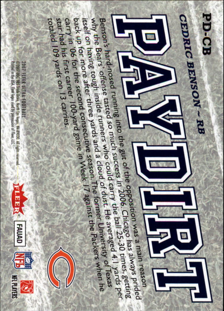 2007 Ultra (Fleer) Football "Insert and Jersey" Cards - Picture 31 of 50