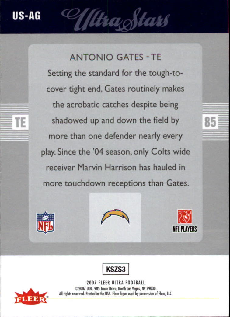 2007 Ultra (Fleer) Football "Insert and Jersey" Cards - Picture 38 of 50