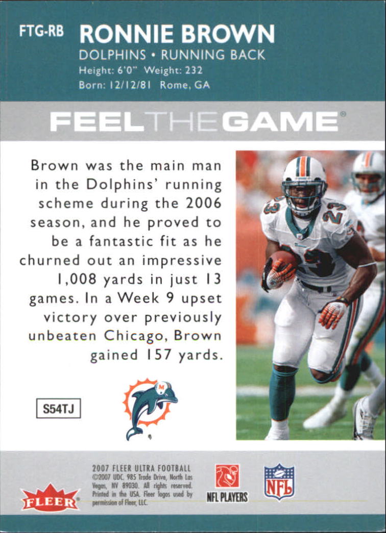 2007 Ultra (Fleer) Football "Insert and Jersey" Cards - Picture 9 of 50