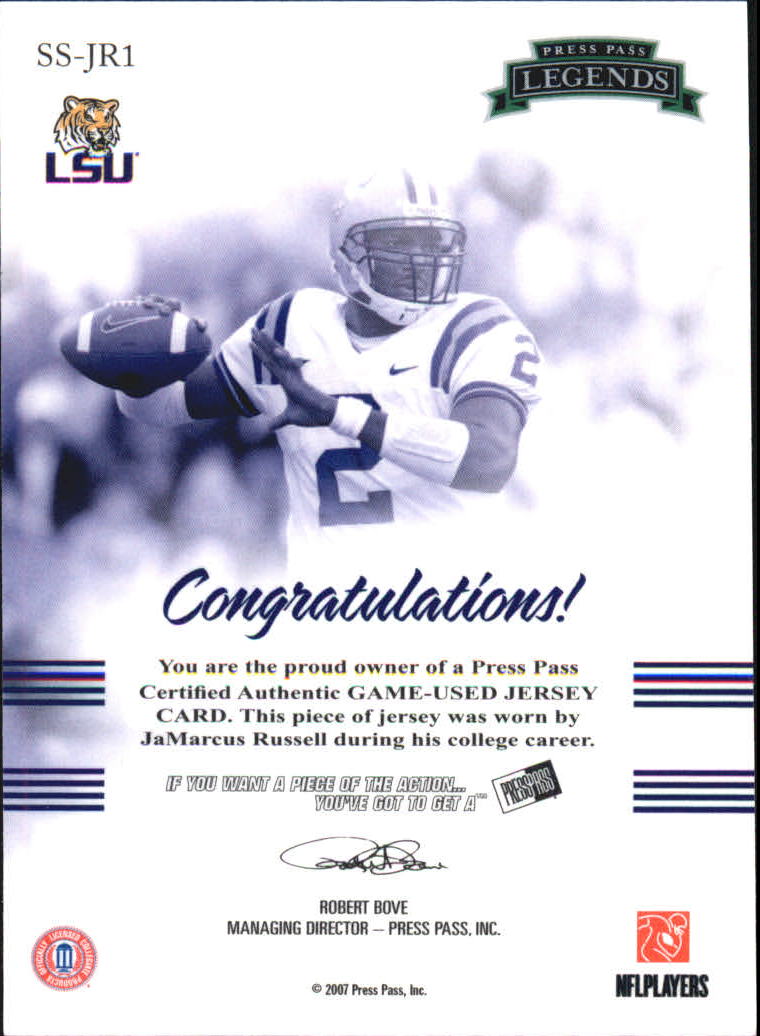 Football - Game Used - Press Pass Collectibles