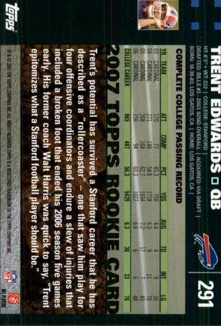 2007 Topps Football (Pick Card From List 288-439) C20 11-24 - Picture 9 of 291
