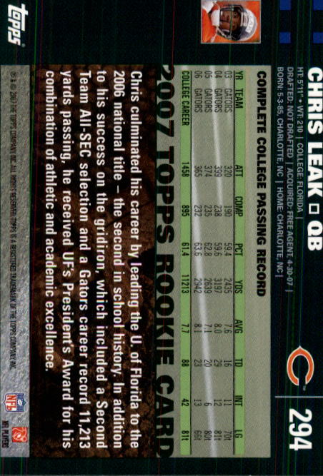 2007 Topps Football (Pick Card From List 288-439) C20 11-24 - Picture 15 of 291