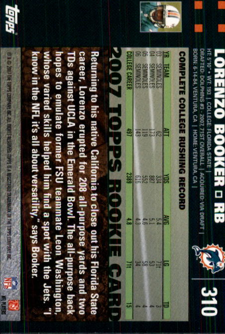 2007 Topps Football (Pick Card From List 288-439) C20 11-24 - Picture 43 of 291
