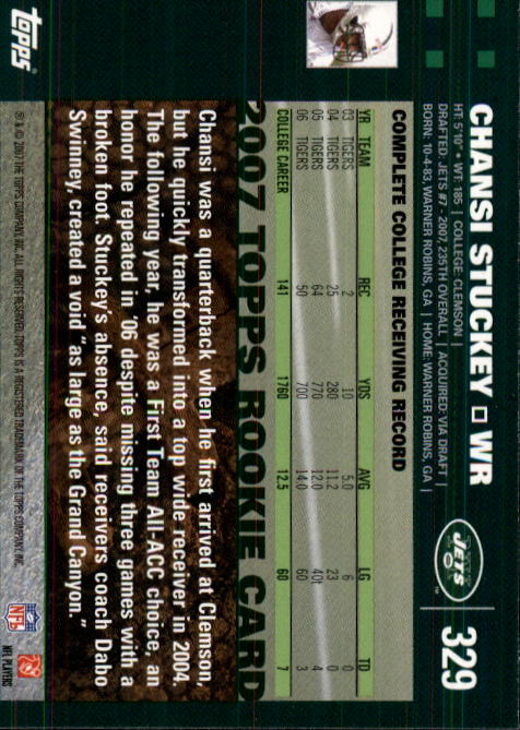 2007 Topps Football (Pick Card From List 288-439) C20 11-24 - Picture 79 of 291