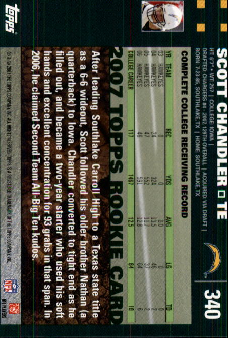 2007 Topps Football (Pick Card From List 288-439) C20 11-24 - Picture 101 of 291