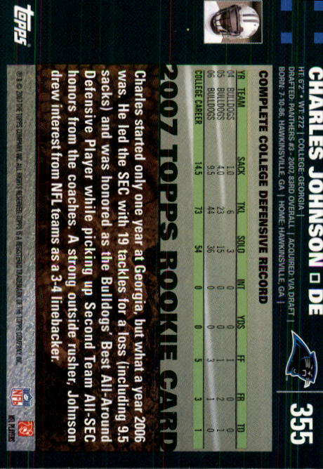 2007 Topps Football (Pick Card From List 288-439) C20 11-24 - Picture 131 of 291