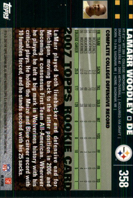 2007 Topps Football (Pick Card From List 288-439) C20 11-24 - Picture 137 of 291