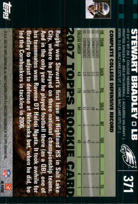 2007 Topps Football (Pick Card From List 288-439) C20 11-24 - Picture 161 of 291