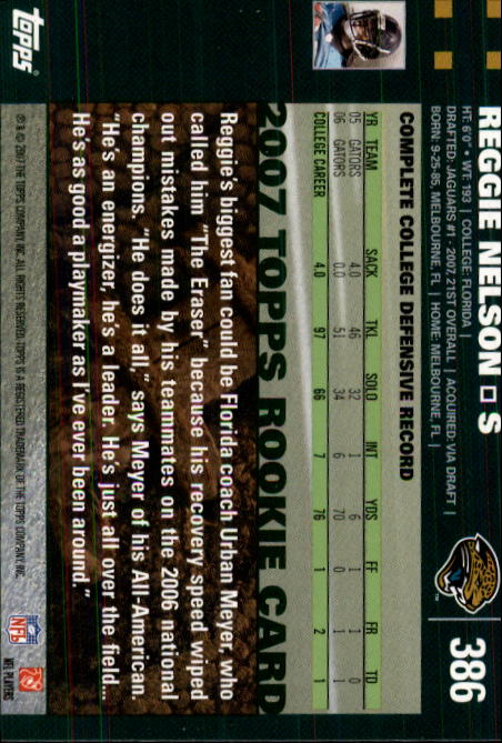 2007 Topps Football (Pick Card From List 288-439) C20 11-24 - Picture 189 of 291