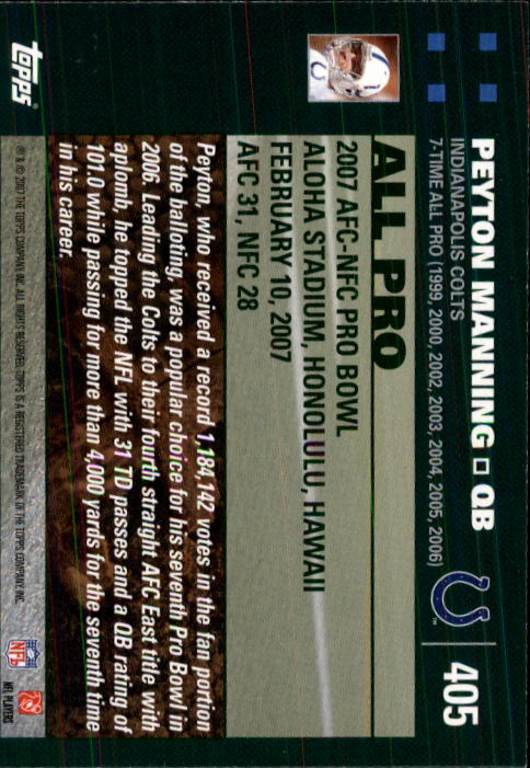 2007 Topps Football (Pick Card From List 288-439) C20 11-24 - Picture 225 of 291