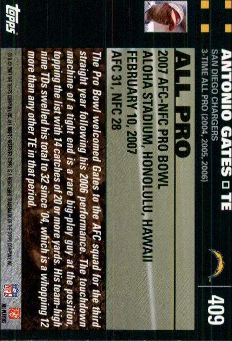 2007 Topps Football (Pick Card From List 288-439) C20 11-24 - Picture 233 of 291