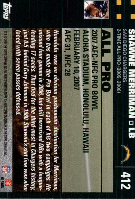 2007 Topps Football (Pick Card From List 288-439) C20 11-24 - Picture 239 of 291