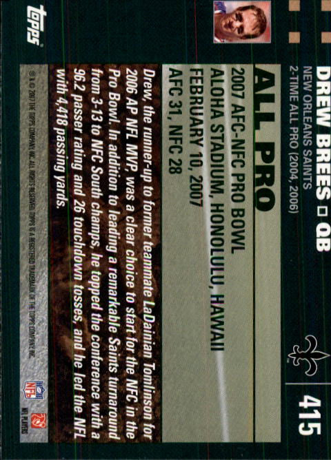 2007 Topps Football (Pick Card From List 288-439) C20 11-24 - Picture 245 of 291