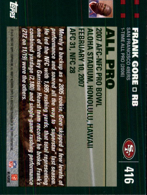 2007 Topps Football (Pick Card From List 288-439) C20 11-24 - Picture 247 of 291