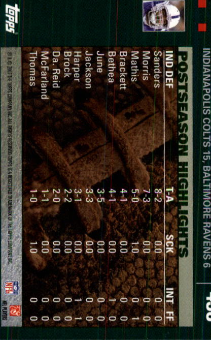 2007 Topps Football (Pick Card From List 288-439) C20 11-24 - Picture 289 of 291