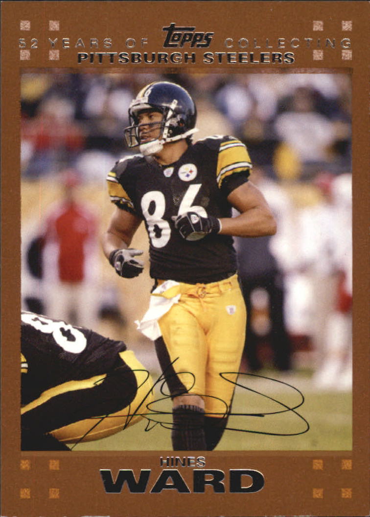 HINES WARD AUTOGRAPHED PITTSBURGH STEELERS STAT