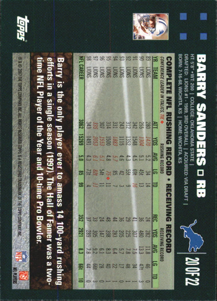 2007 Topps Turn Back the Clock Football - Choose Your Card - Picture 40 of 42