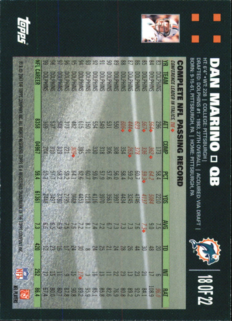 2007 Topps Turn Back the Clock Football - Choose Your Card - Picture 36 of 42