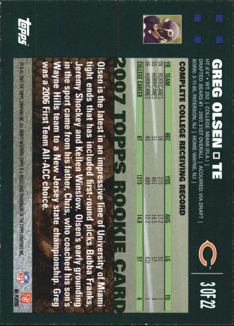 2007 Topps Turn Back the Clock Football - Choose Your Card - Picture 7 of 42