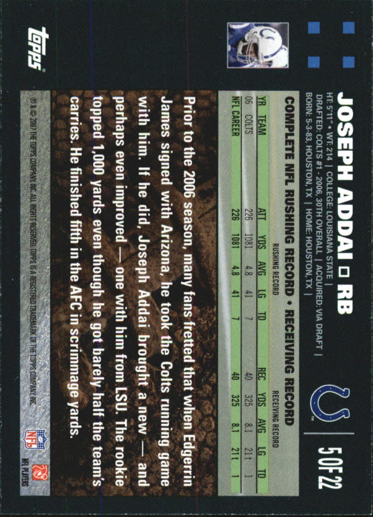 2007 Topps Turn Back the Clock Football - Choose Your Card - Picture 11 of 42