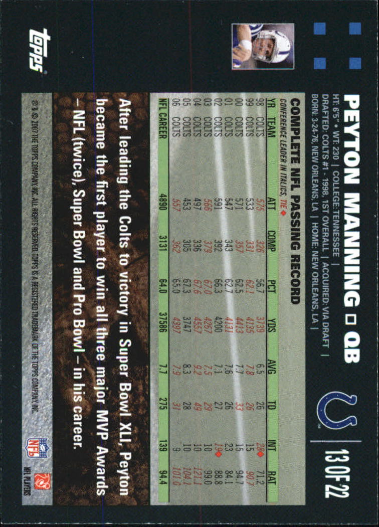2007 Topps Turn Back the Clock Football - Choose Your Card - Picture 27 of 42