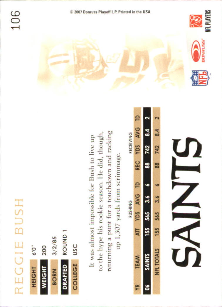 A0654- 2007 Donruss Threads FB #s 1-225 +Inserts -You Pick- 15+ FREE US SHIP - Picture 130 of 289