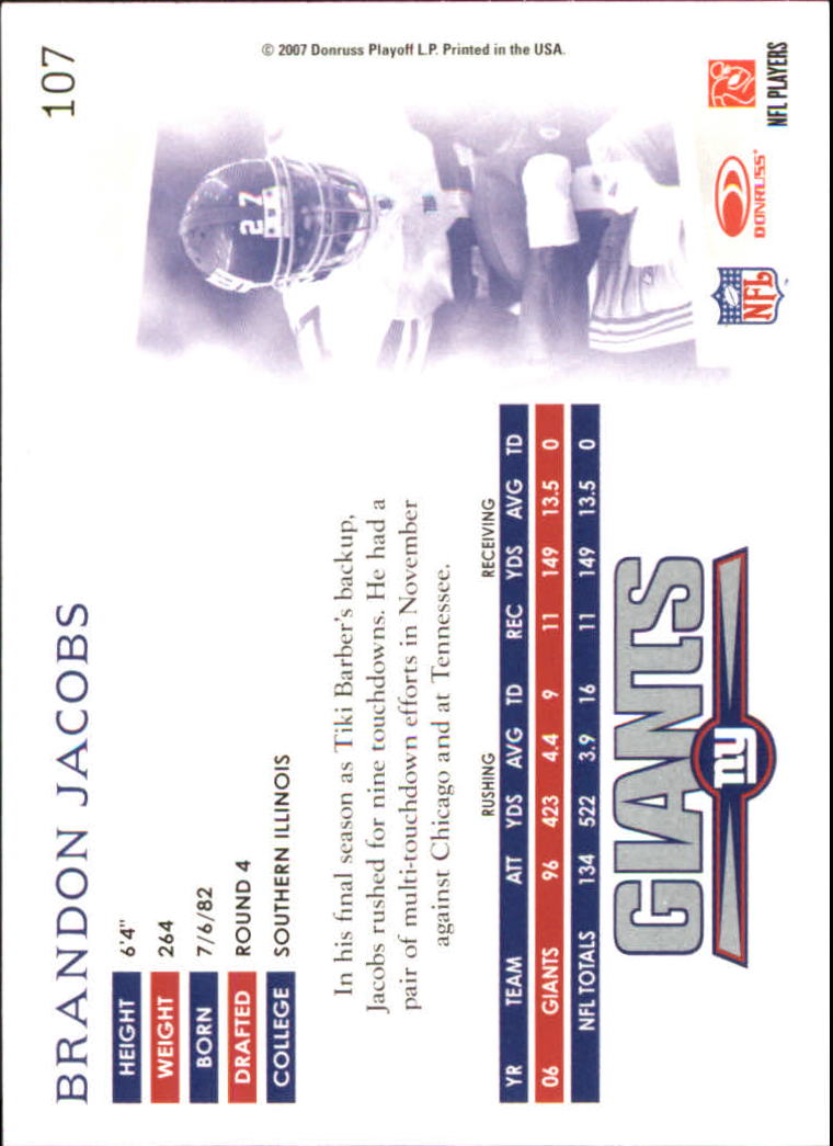 A0654- 2007 Donruss Threads FB #s 1-225 +Inserts -You Pick- 15+ FREE US SHIP - Picture 132 of 289