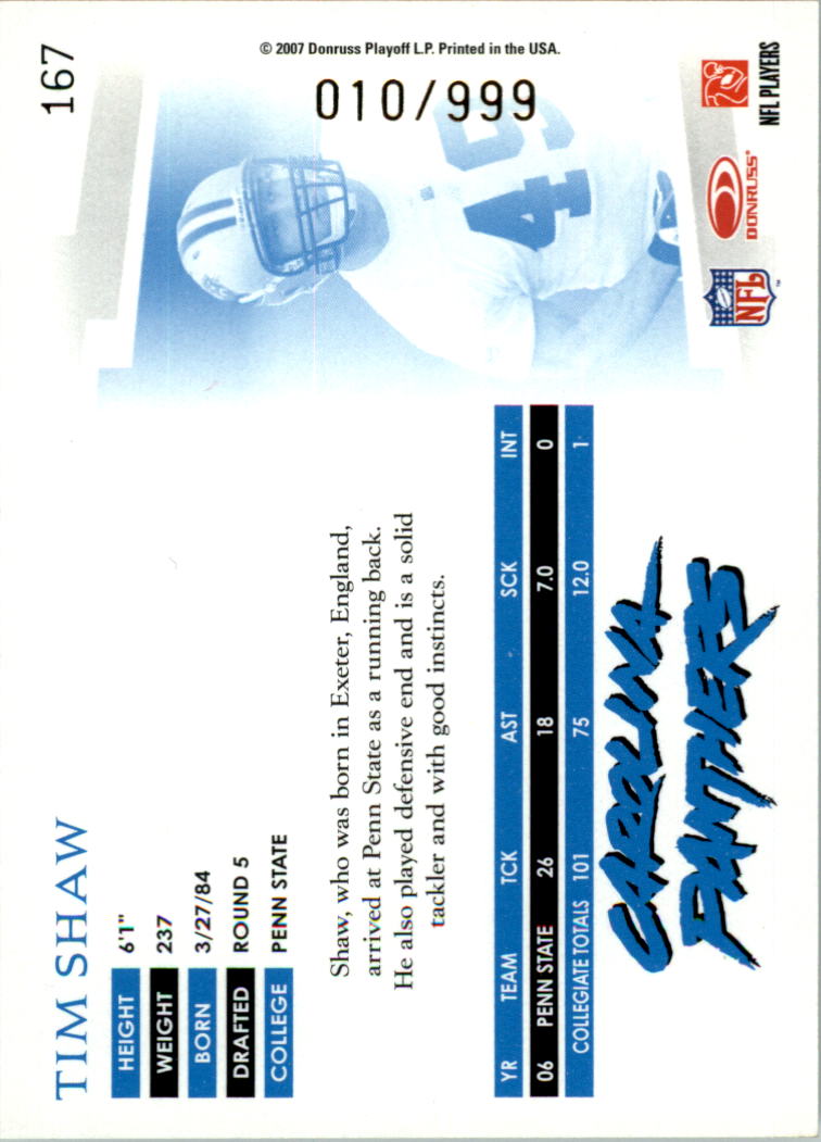 A0654- 2007 Donruss Threads FB #s 1-225 +Inserts -You Pick- 15+ FREE US SHIP - Picture 216 of 289