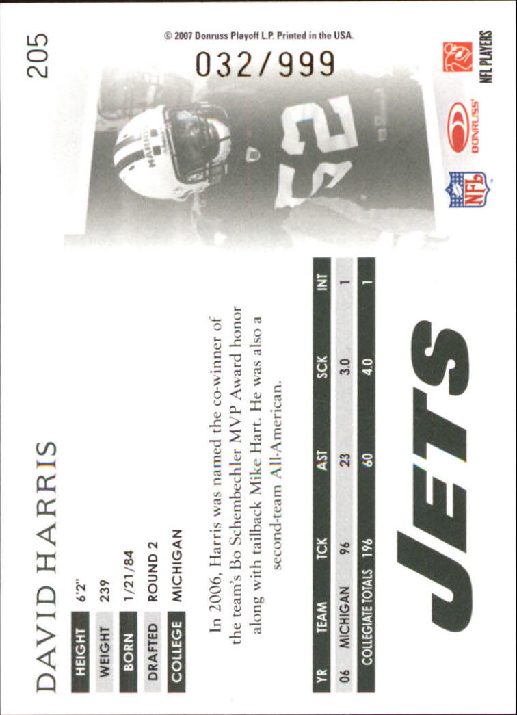 A0654- 2007 Donruss Threads FB #s 1-225 +Inserts -You Pick- 15+ FREE US SHIP - Picture 226 of 289