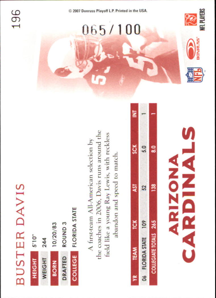 A0654- 2007 Donruss Threads FB #s 1-225 +Inserts -You Pick- 15+ FREE US SHIP - Picture 287 of 289
