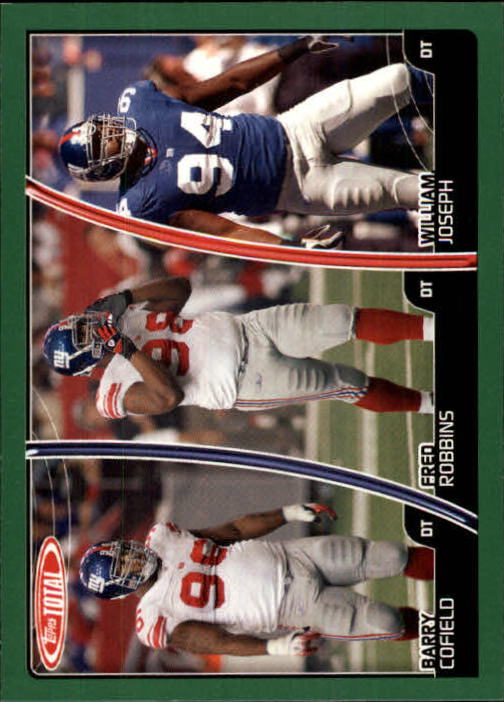2007 Topps Total #65 William Joseph/Fred Robbins/Barry Cofield